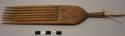 Wooden hair comb - incised decoration, 7 tines ("orusokus")