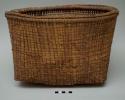 Basket of split bamboo with square bottom.