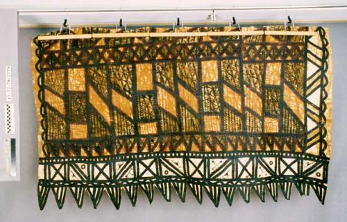 Tapa cloth with designs