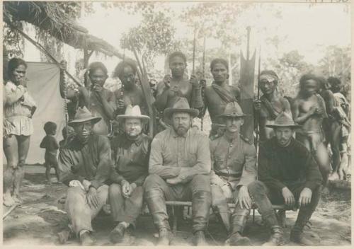 Group of war and peace chiefs of Dumabato;  Governor Blas Villamor; Governor George Curry; Lieutenant Treadway, Supervisor Kane