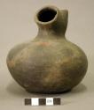 Ceramic effigy vessel, animal form, two pointed ears