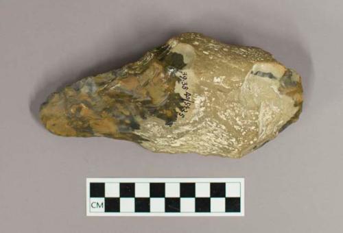 3 large pointed flint hand axes