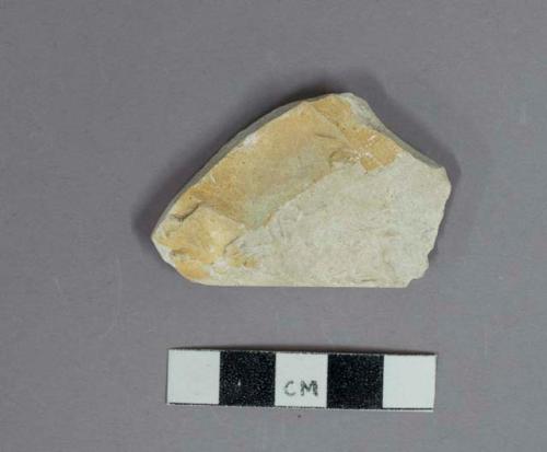 Limestone piece; 5.0 cm x 1.2 cm