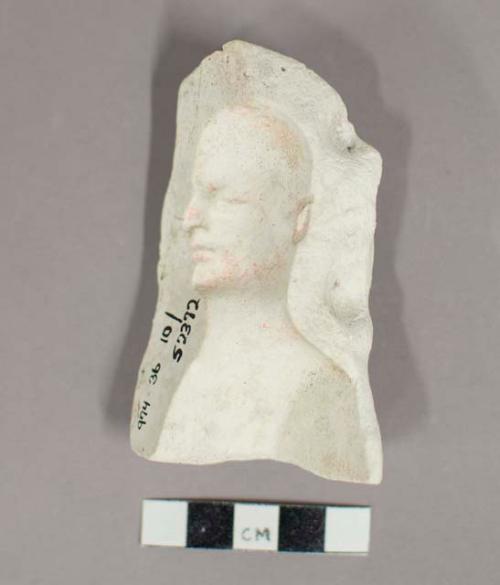 Fragments of plaster mold, possibly from classical cast