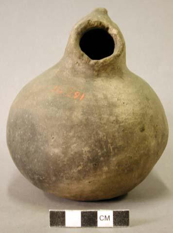 Ceramic effigy jar, gourd-like