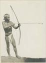 Mangyan man posed with bow and arrow