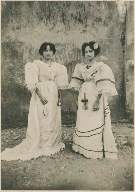 Two "Mestiza" women of Badoc, North Ilocos