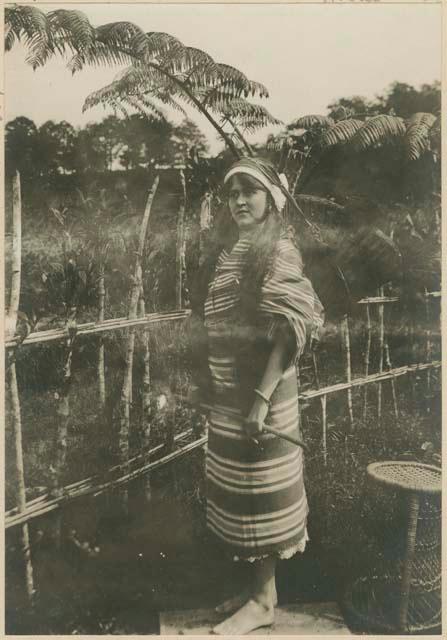 "Mestiza" woman dress in Igorot clothing at Trinidad, Benguet