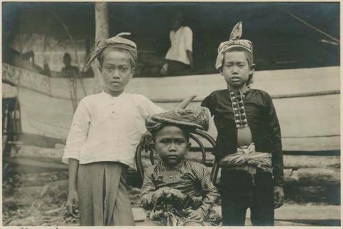 Sultan Harun's grandson and two boys