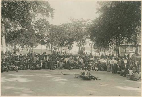 Men resting after fencing