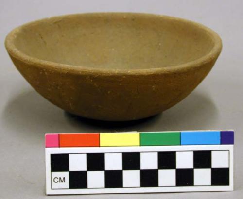 Ceramic vessel, complete bowl, plain