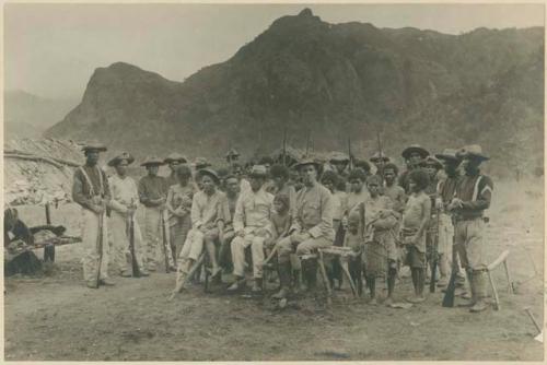 Mr. Reed and a constabulary guard with group of men