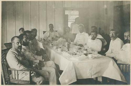 Group of men at a birthday party