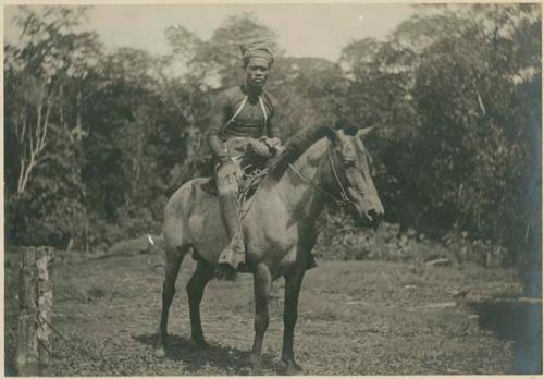 Subano horseman with his mount