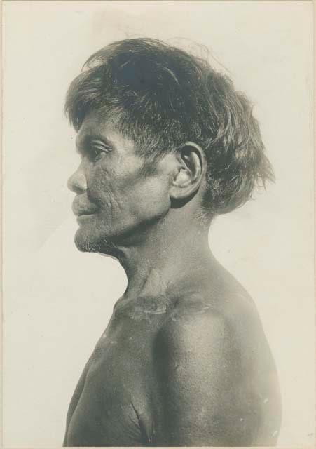 Profile of older Mangyan man