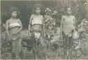 Mangyan women posing in traditional dress