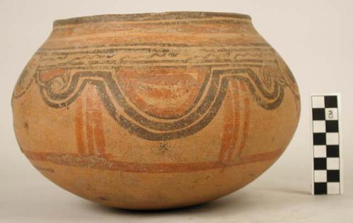 Vallejo Polychrome pottery vessel - restored