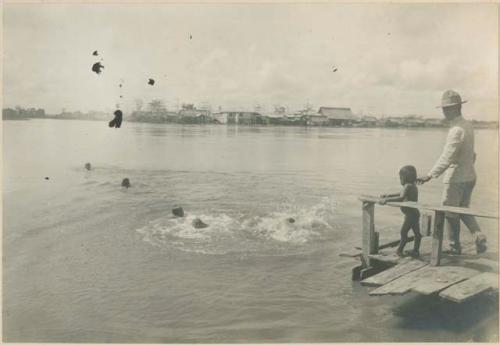 Boys swimming