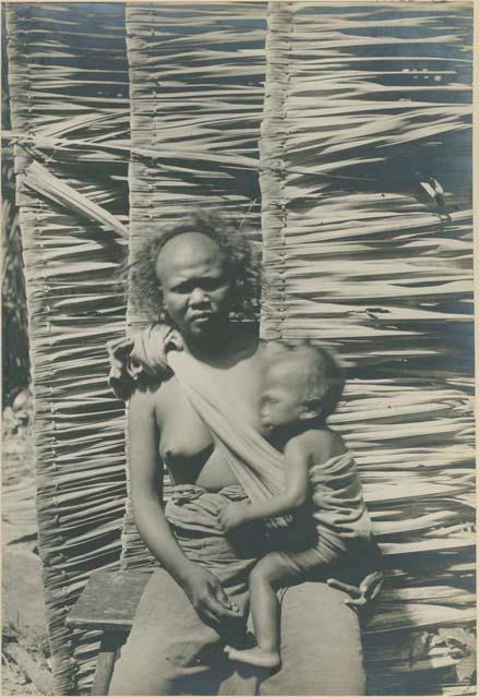 Batak woman with child