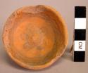 Miniature Aztec ware pottery bowl - painted in.