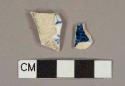 Ceramic, earthenware, pearlware, blue transfer print, body sherds