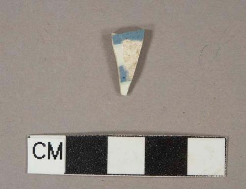 Ceramic, whiteware, annual ware, blue banded, body sherd