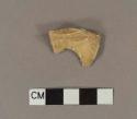 Tin glaze earthenware base sherd, missing all glaze