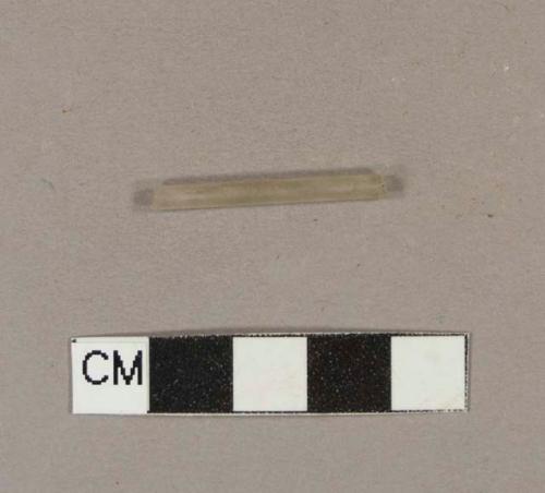 Colorless glass tube or thin cylinder fragment