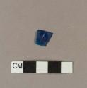 Blue plastic sheet fragment