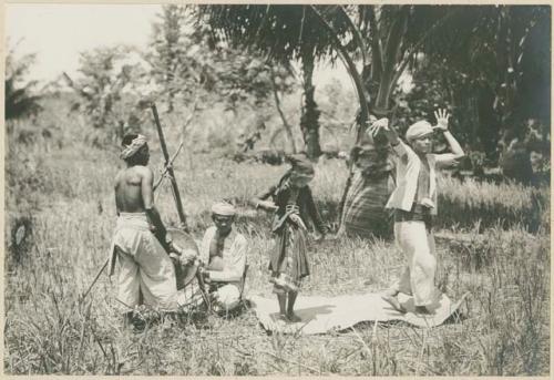 Subano man and girl dancing