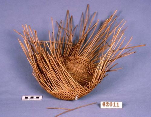 Unfinished grass basket