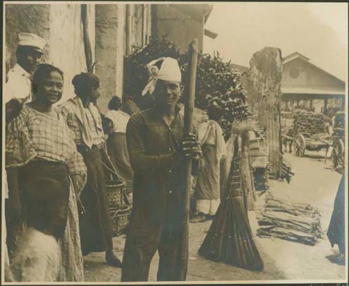 Group, man with white turban
