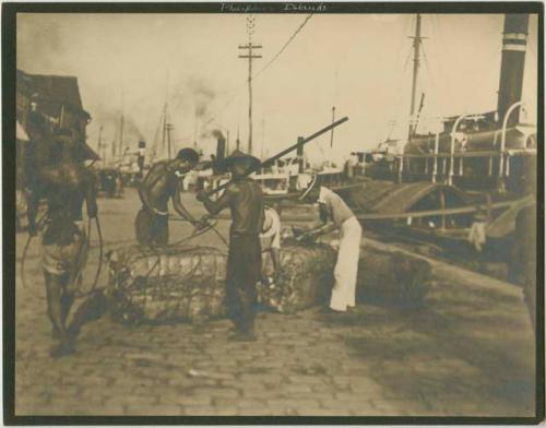 Men working at shipyard