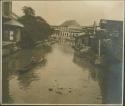 Riverscape, man in canoe