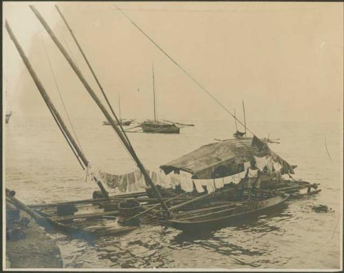 Laundry hanging on boat