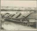 Barge under bridge