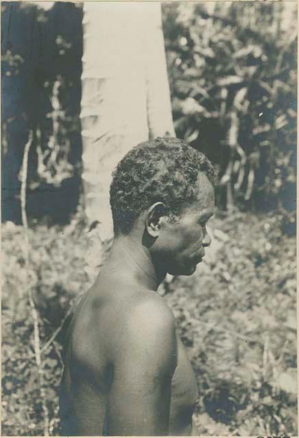 Profile of a young Philippines Negrito man