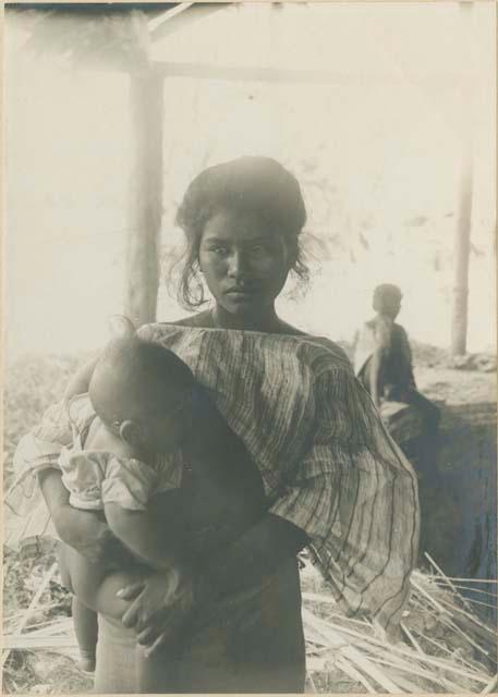 Philippines Negrito woman nursing baby