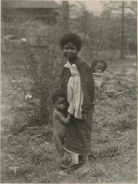 Mother with her two children