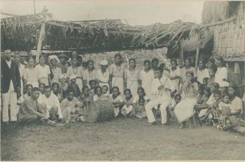 Group of Tingian people with musical instruments