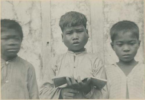 Three school boys of Cuyo