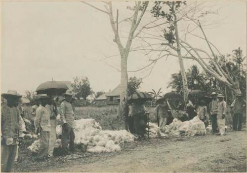 Visayan people selling hemp