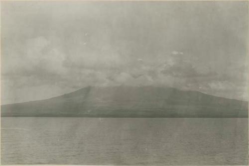 Mayon Volcano from Gulf of Albay, clouds