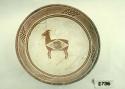 Bowl with goat design