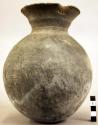 Black pottery vase