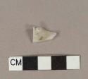 White milk glass vessel body fragment