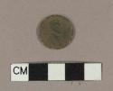 Copper alloy American penny, wheat motif, date: 1944