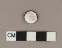 Mother-of-pearl button with cuprous alloy back, shank missing
