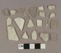 Colorles glass vessel body fragments