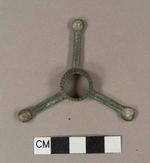 Cuprous alloy unidentified metal item, likely tripod